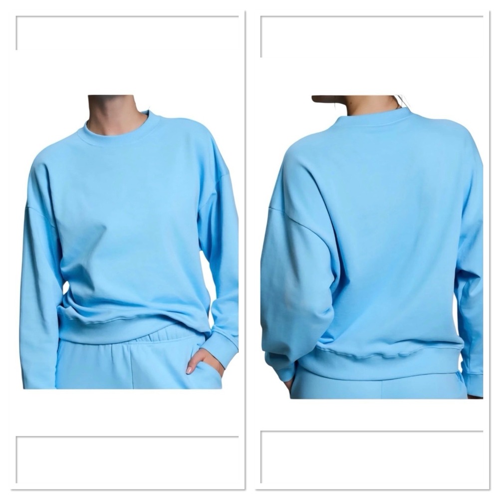 YEAR OF OURS YOS X FFF CREWNECK SWEATSHIRT WOMEN SIZE XL/2X BLUE COTTON NEW